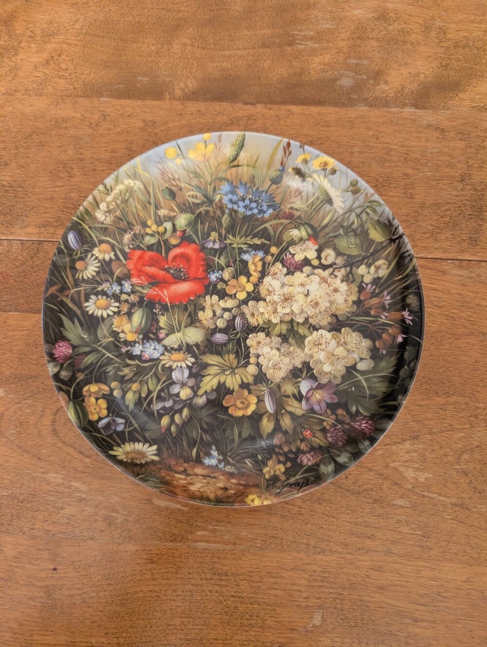 Furstenberg Limited Edition Porcelain Collectors Plate Poppy Flowers Nature